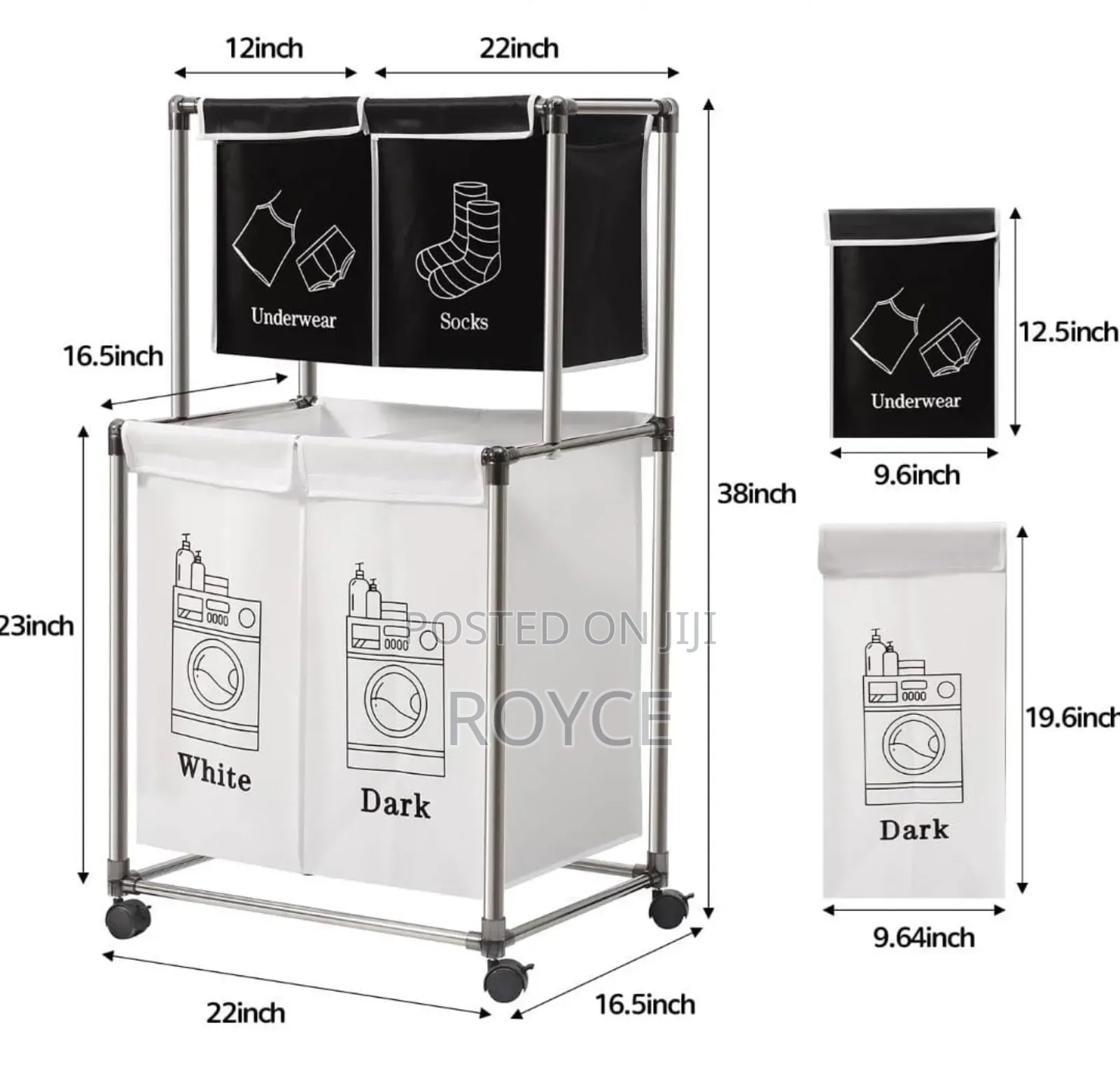 4 Compartment Laundry Sorter