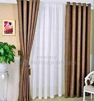 Brown Linen Curtains