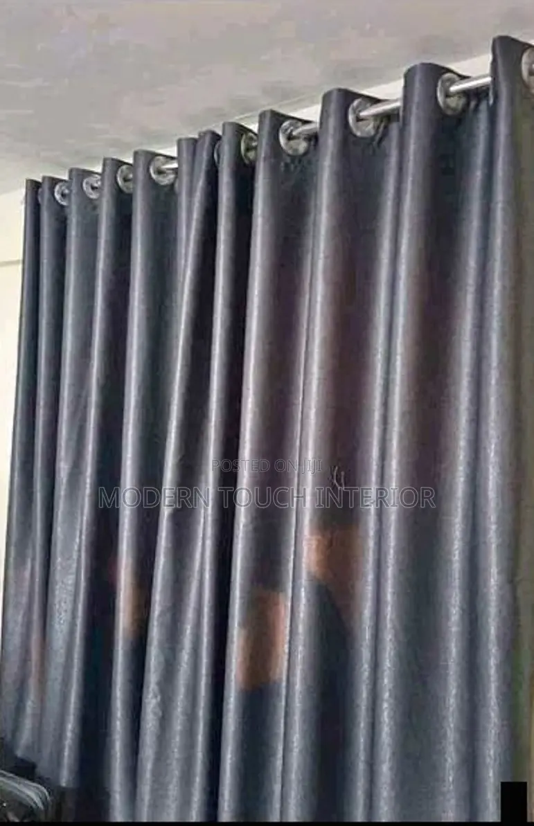 Grey Poly Cotton Curtains