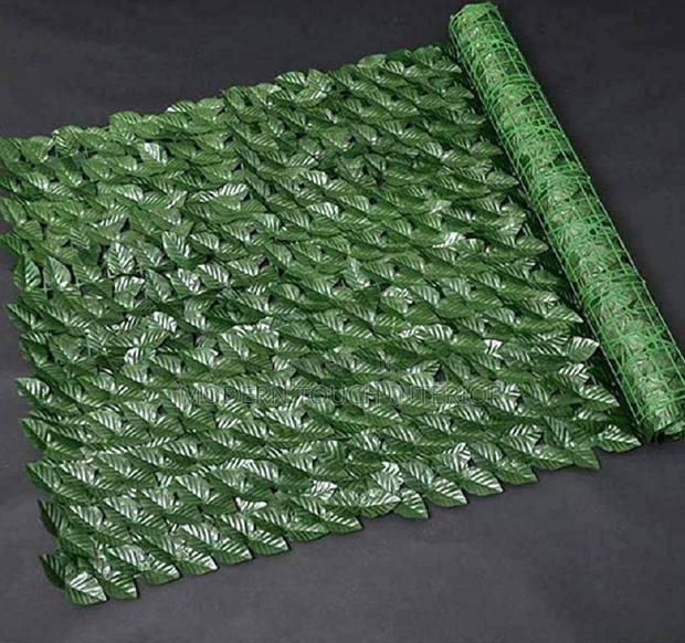 Dark Green Artificial Privacy Fence