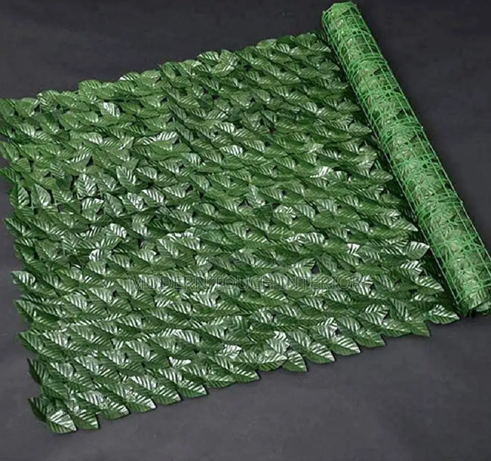 Dark Green Artificial Privacy Fence