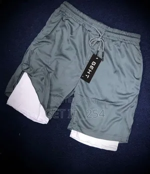 2 In 1 Breathable Gym Shorts