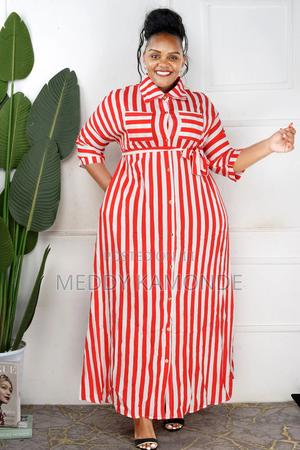 Designer Stripe Long Dress - thumbnail 2