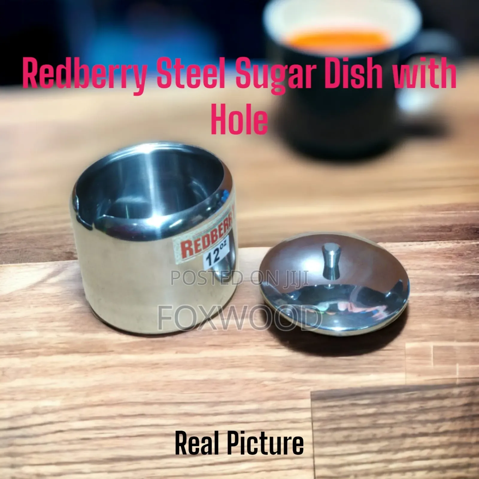 Redberry Stainless Steel Sugar Dish With Hole