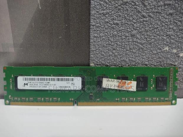 Micron 4GB 2RX8 PC3-10600U-9-11-B1 Desktop Ram - main view