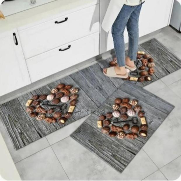 Strong Grip Rubber Underside Floor 3D 2in1 Kitchen Mat - thumbnail 3