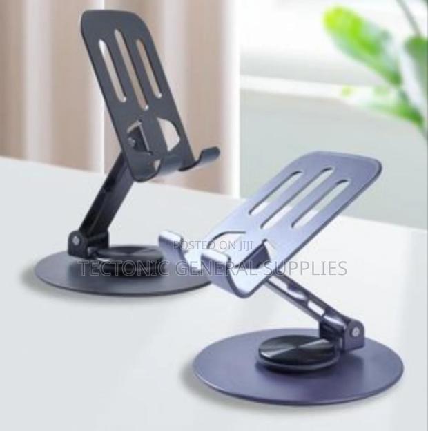 Foldable Rotating Metallic Desktop Phone or Tablet Bracket - thumbnail 5