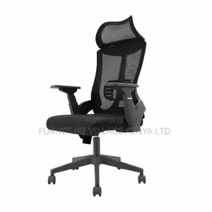 Lama Orthopedic Office Chair With Headrest (Black)