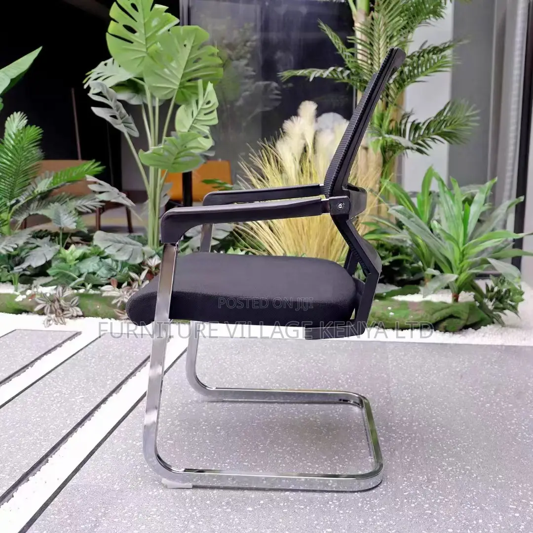 Visitor Seat, Ergonomic Mesh Office Desk Chair (Black)