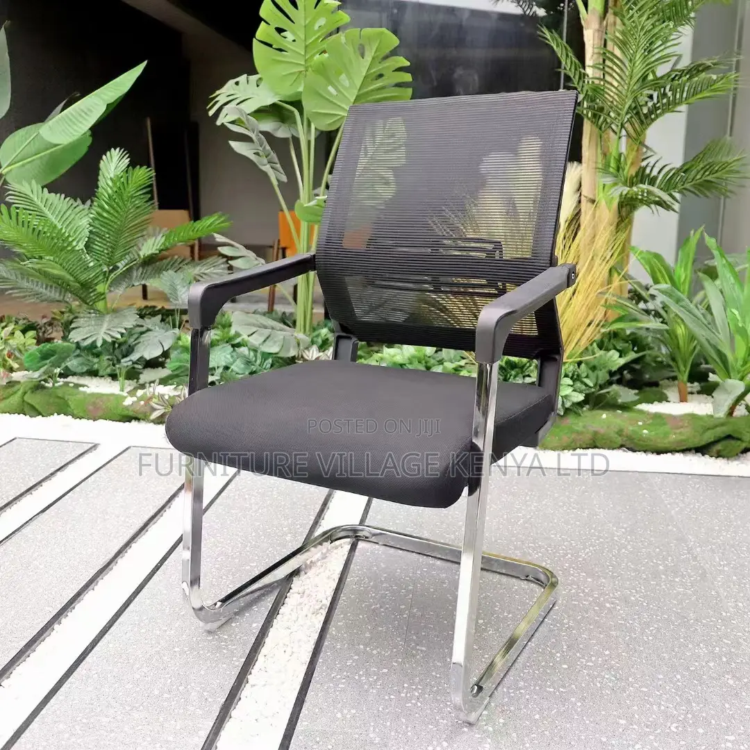 Visitor Seat, Ergonomic Mesh Office Desk Chair (Black)