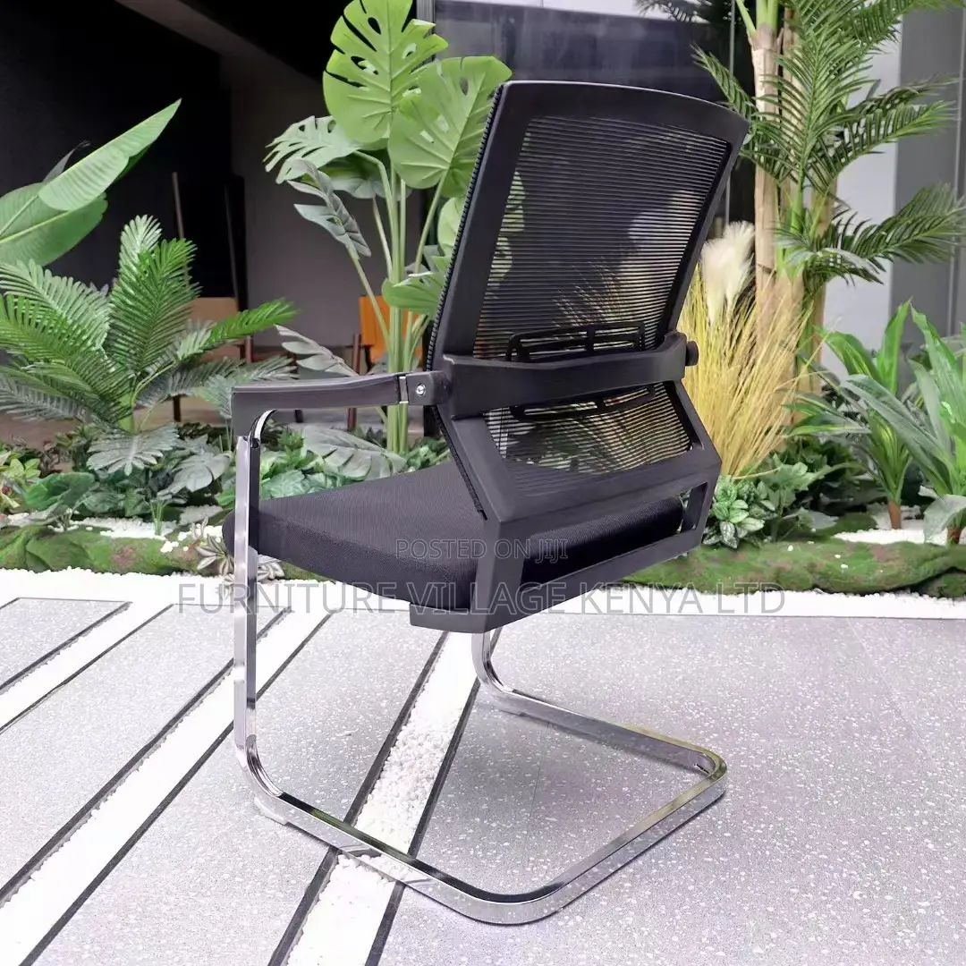 Visitor Seat, Ergonomic Mesh Office Desk Chair (Black)