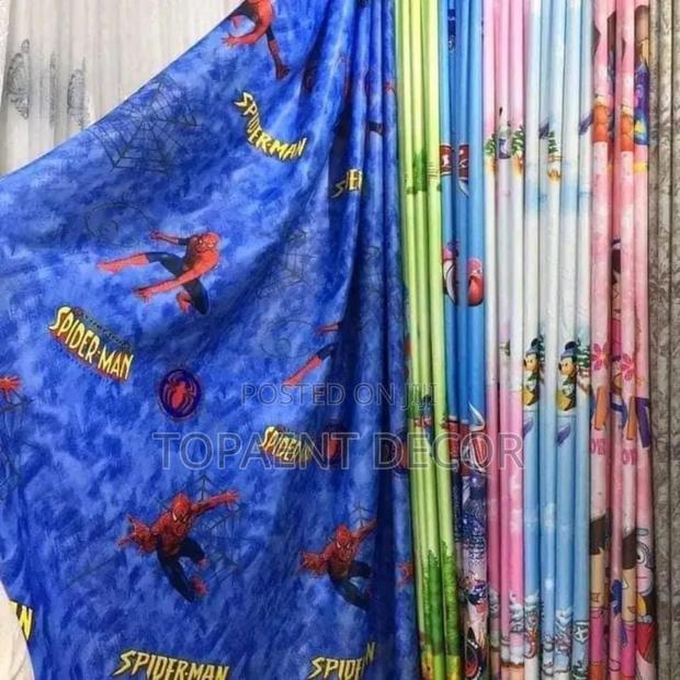 Kids Cartoon Themed Window Curtains - main view