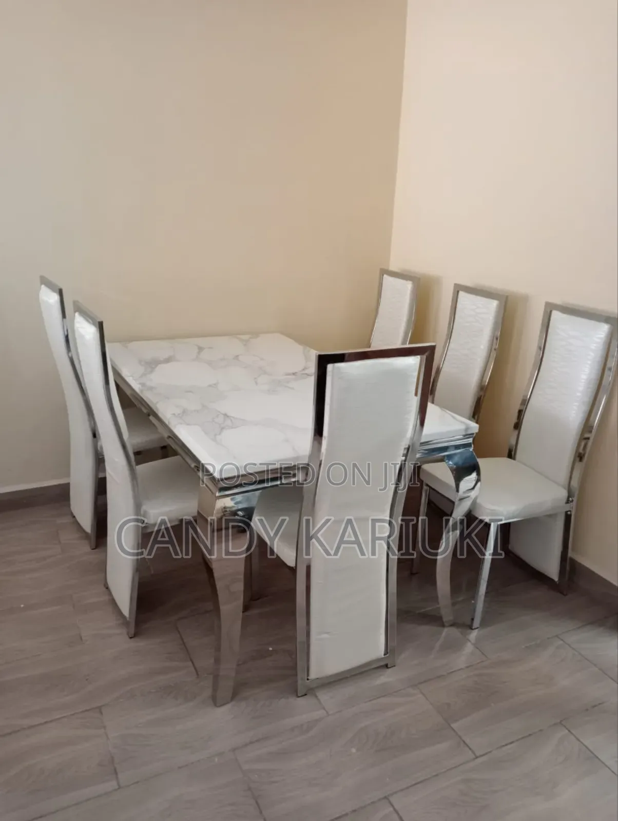 Executive Pure Marble Dining Table Set (6 Seater)