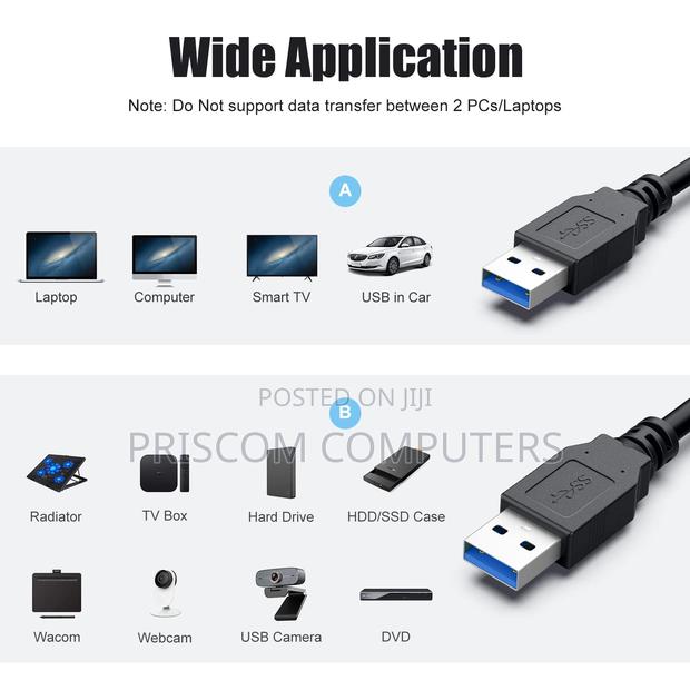 USB Cable Data Transfer Hard Drive Enclosure, Printer, Modem - thumbnail 2