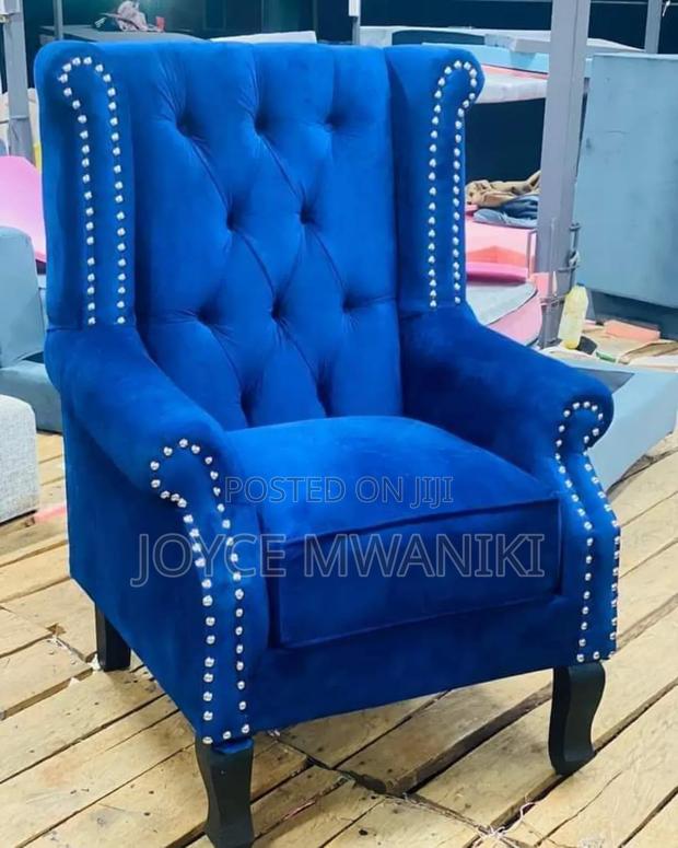 King Chair or Pedicure Seat, Royal Blue