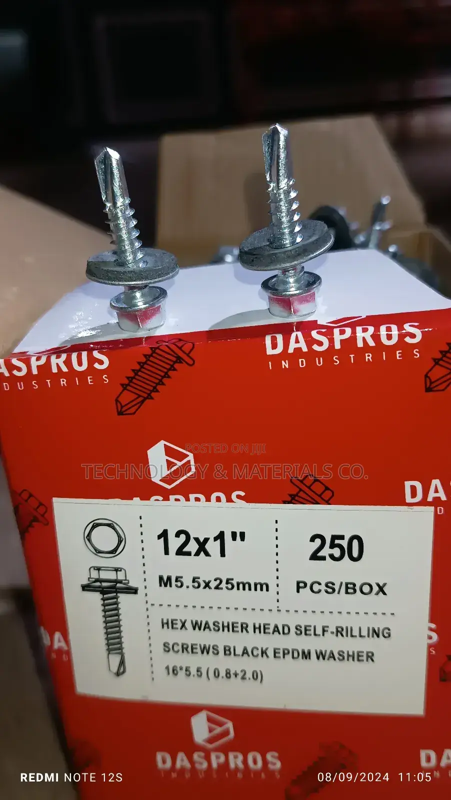 Hex Washer Head Self Drilling Screws-250pcs