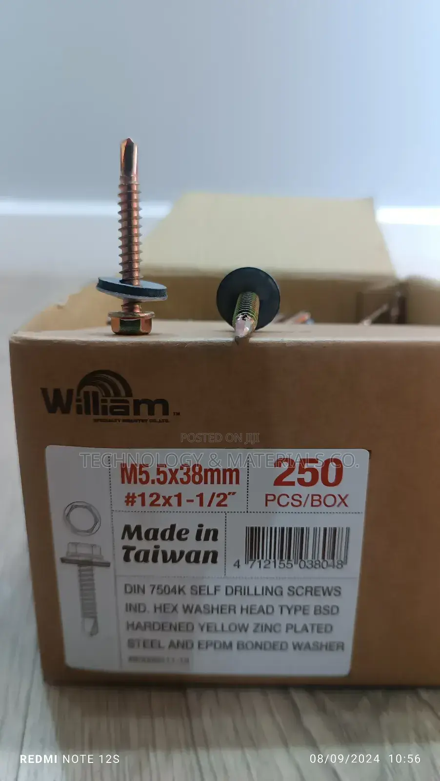 Self Drilling Roofing Screws-38mm(250pcs)