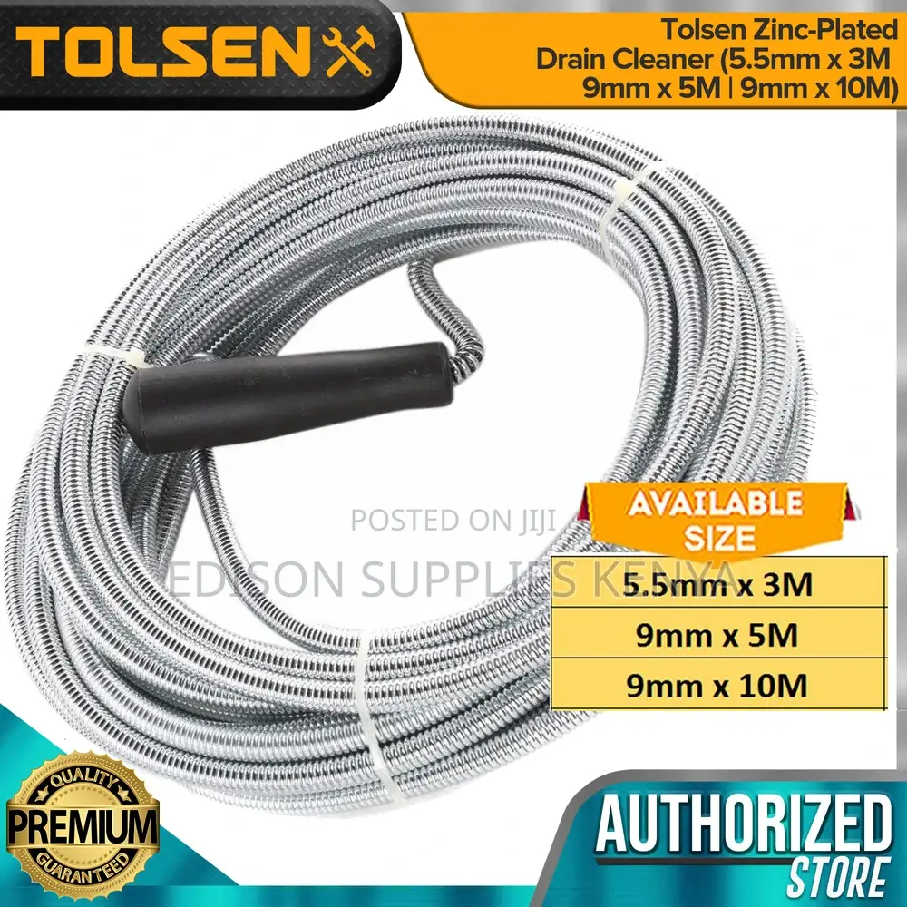 Drain Cleaner Tolsen Metal Drain Unclogger Snake 3m /5m/ 10m