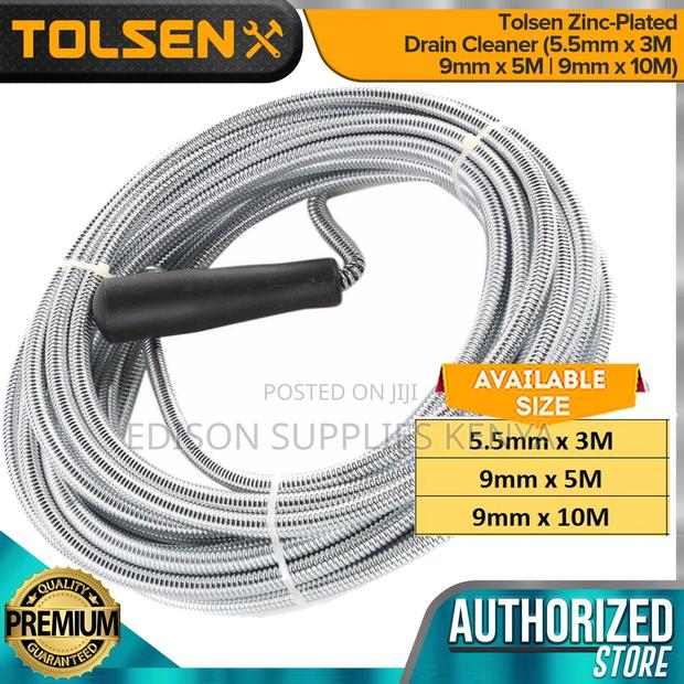Drain Cleaner Tolsen Metal Drain Unclogger Snake 3m /5m/ 10m