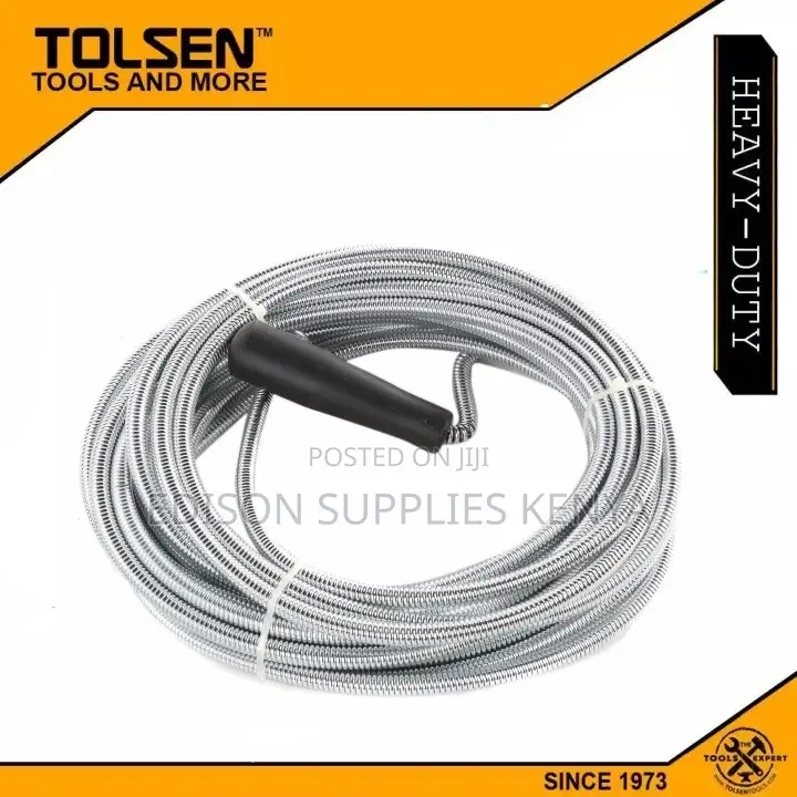 Drain Cleaner Tolsen Metal Drain Unclogger Snake 3m /5m/ 10m