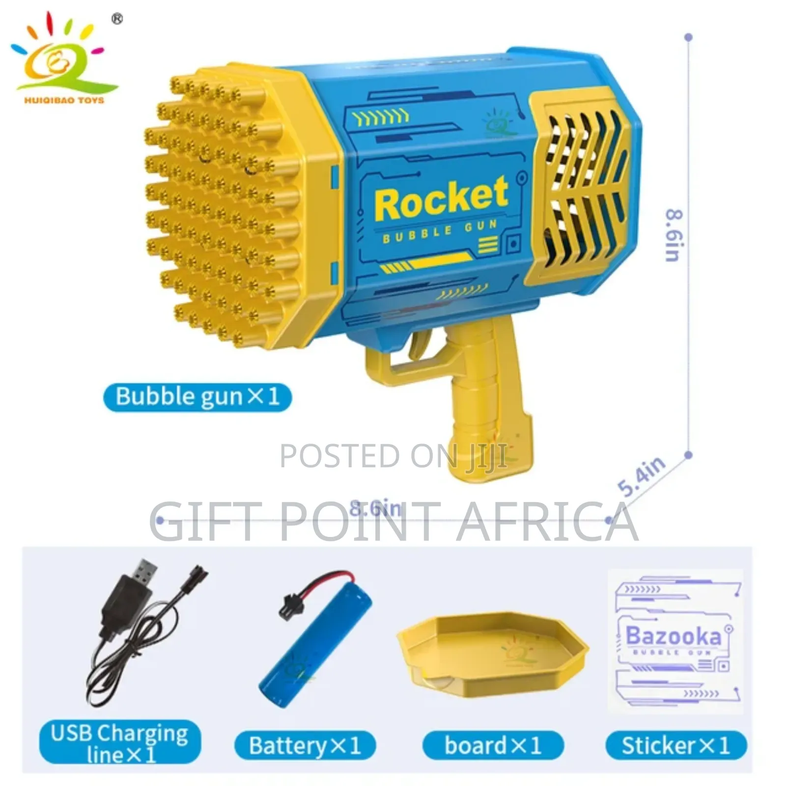 Rechargeable Bazooka Rechargeable Bubble Gun for Kids