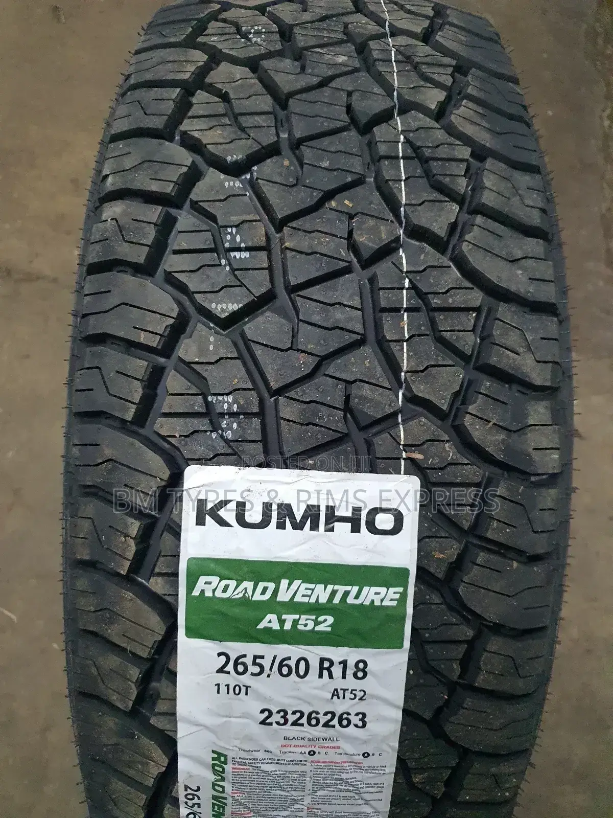265 /60 R18 Khumo Tyres