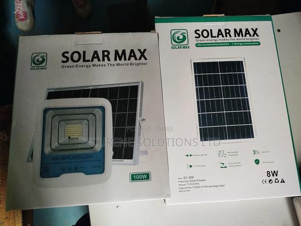 100 Watts Solar Floodlight Solarmax With 8 Watts Solar Panel - thumbnail 3