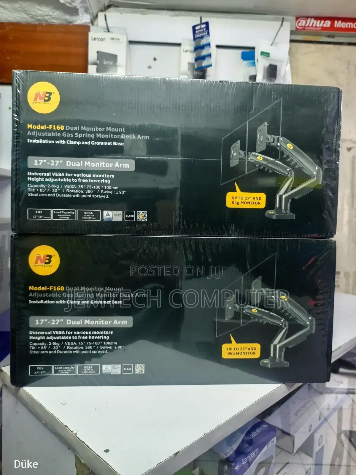 North Bayou H180 Dual Tv Monitor Arms