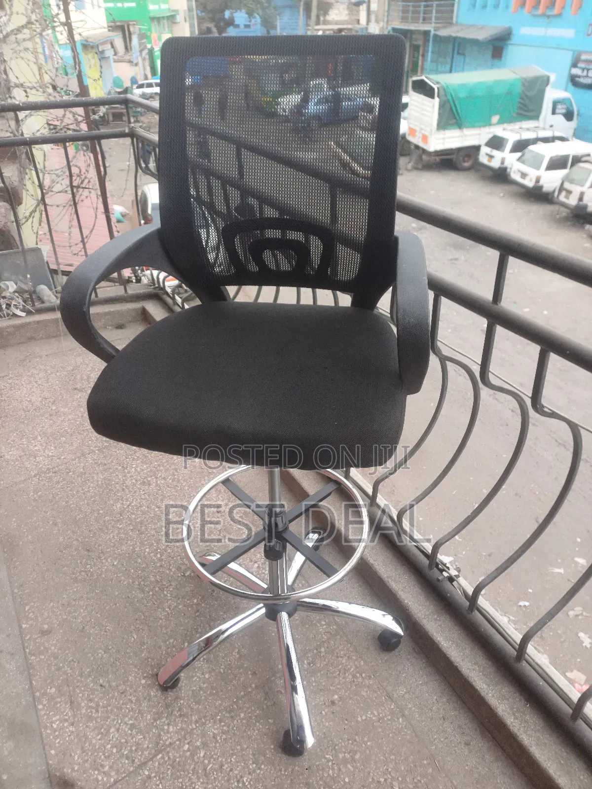 Extra Long Cashier Chair/ Height Adjustable Counter Chair