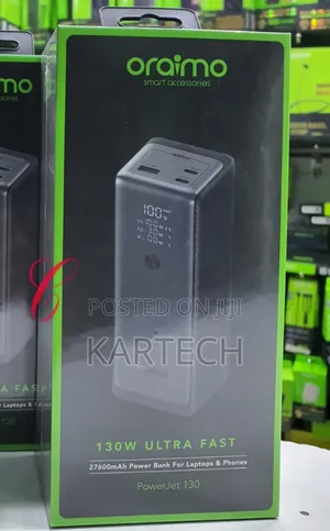 Oraimo Powerjet 130w 27600mah Power Bank for Laptops Phone