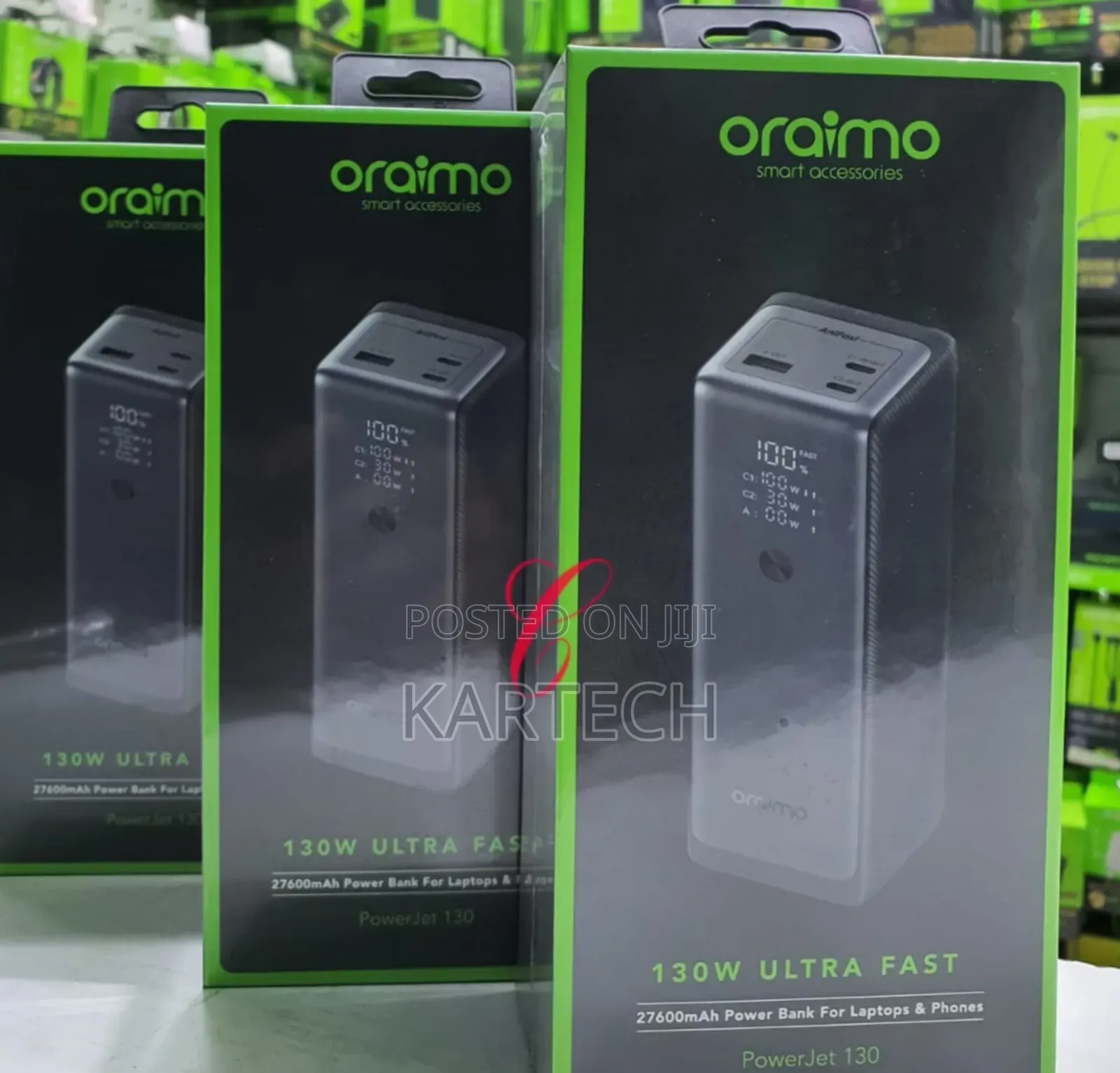 Oraimo Powerjet 130w 27600mah Power Bank for Laptops Phone