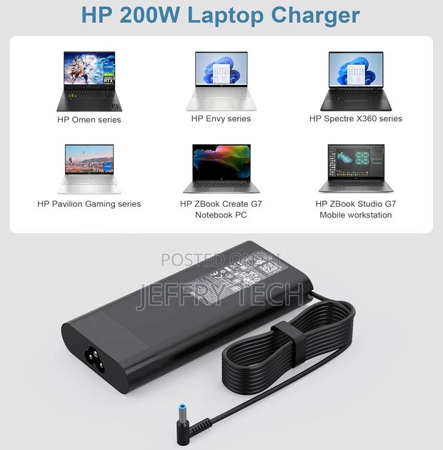 200W 10.3A Laptop Charger for HP OMEN Pavilion Gaming 15 16