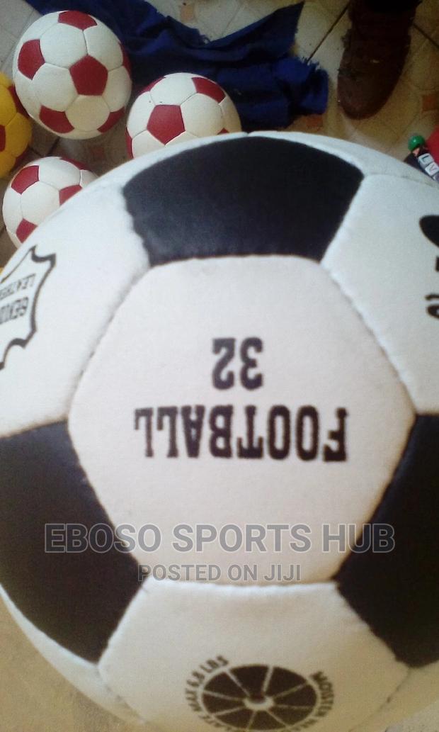 Black And White Leather Football Original Size 5 - thumbnail 3