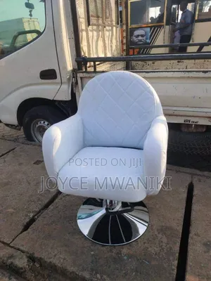 Hydraulic Styling Chair, White Colour 