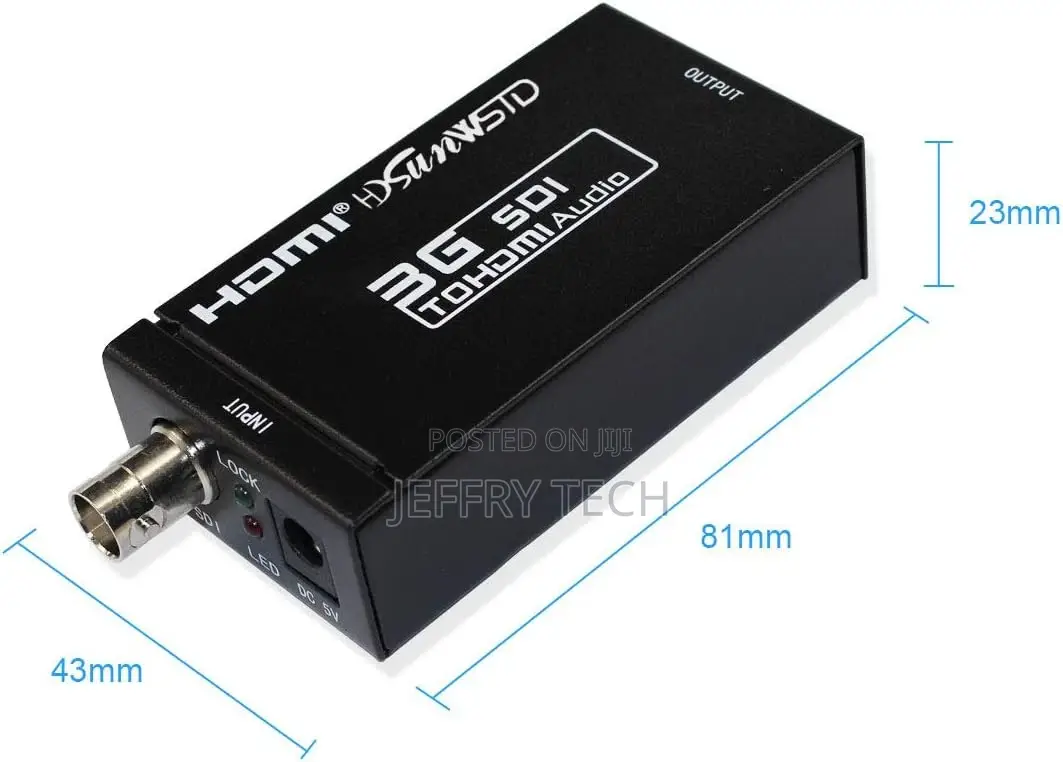 SDI to HDMI Adapter Video Converter Mini 3G HD 720p/1080p Sd