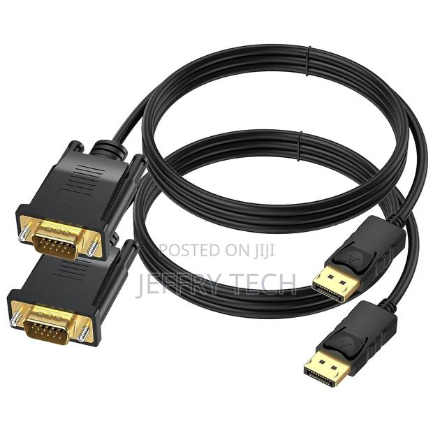 Displayport to VGA Cable 6 Ft, 2-Pack Display Port DP to VGA - main view