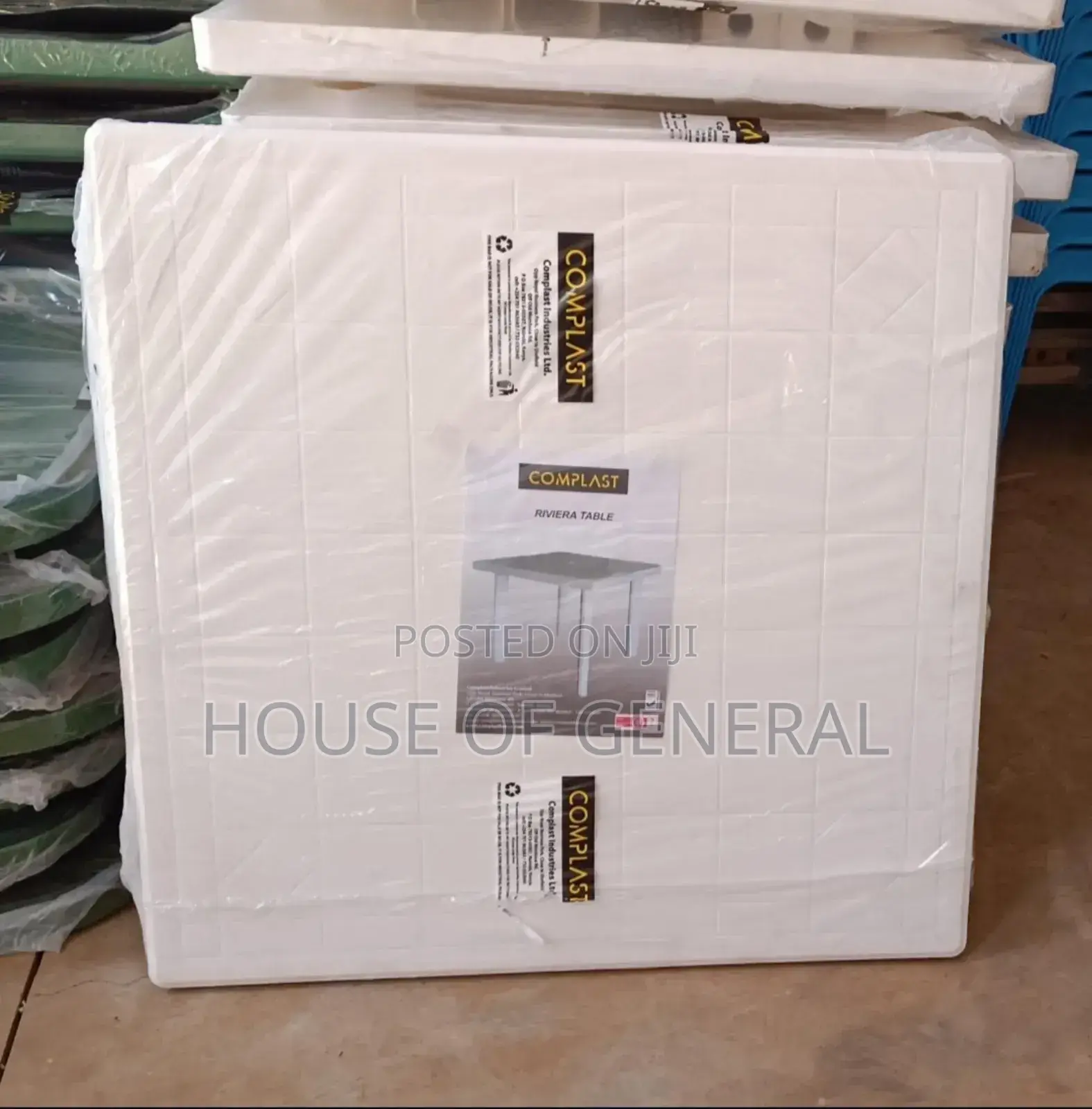 White Square Plastic Table