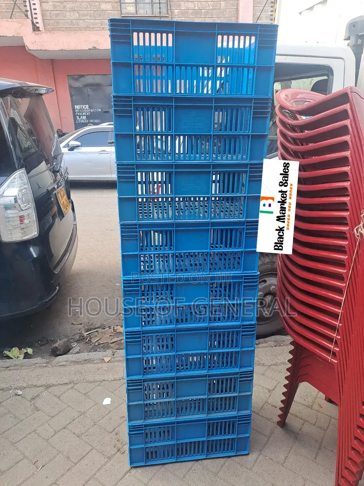Blue Strong Plastic Crates