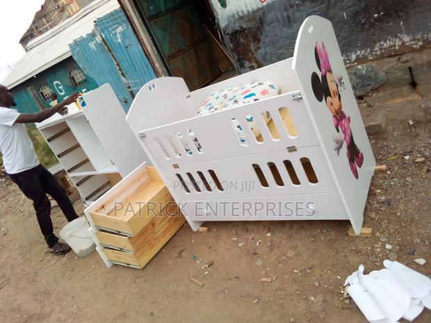 Modern MDF/Wooden Baby Cot 4 by 2 Fitts