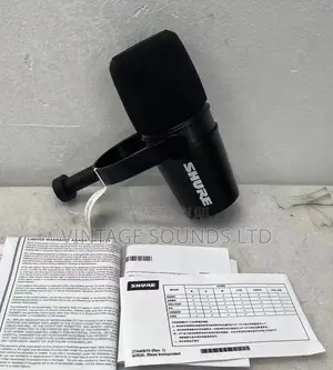 Shure Mv7x XLR Podcast Vocal Recording Microphone