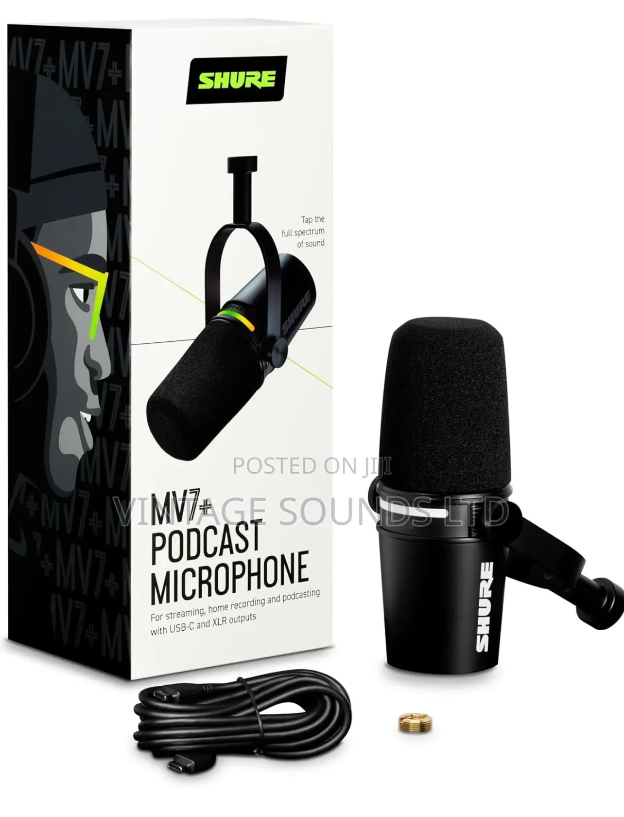 Shure MV7 Podcast Dynamic Microphone BK