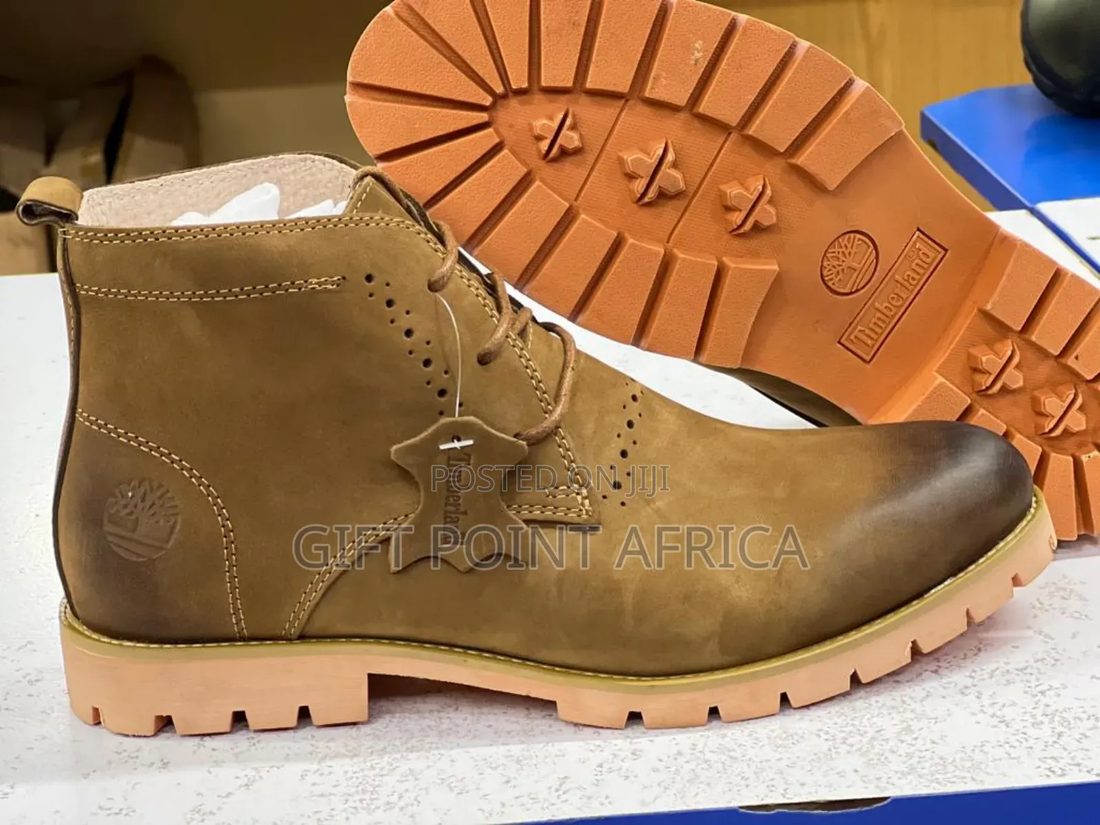 Brown Leather Timberland Boots for Men