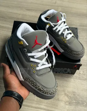 Air Jordan 3 Retro Grey Sneakers Shoes