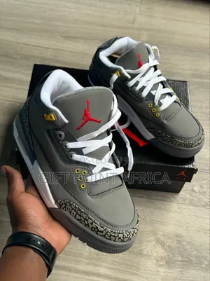 Air Jordan 3 Retro Grey Sneakers Shoes
