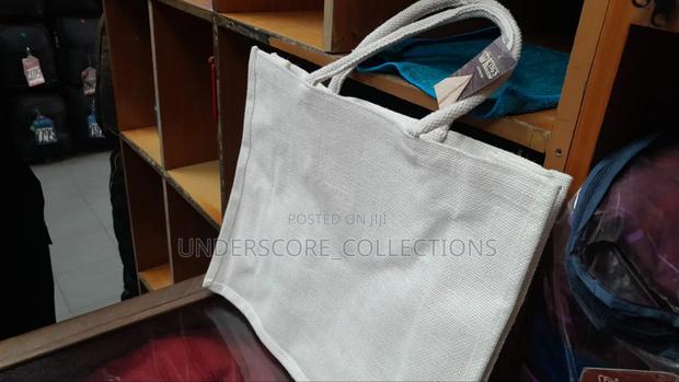 Printable Sisal Bags in Color Brown and Off White