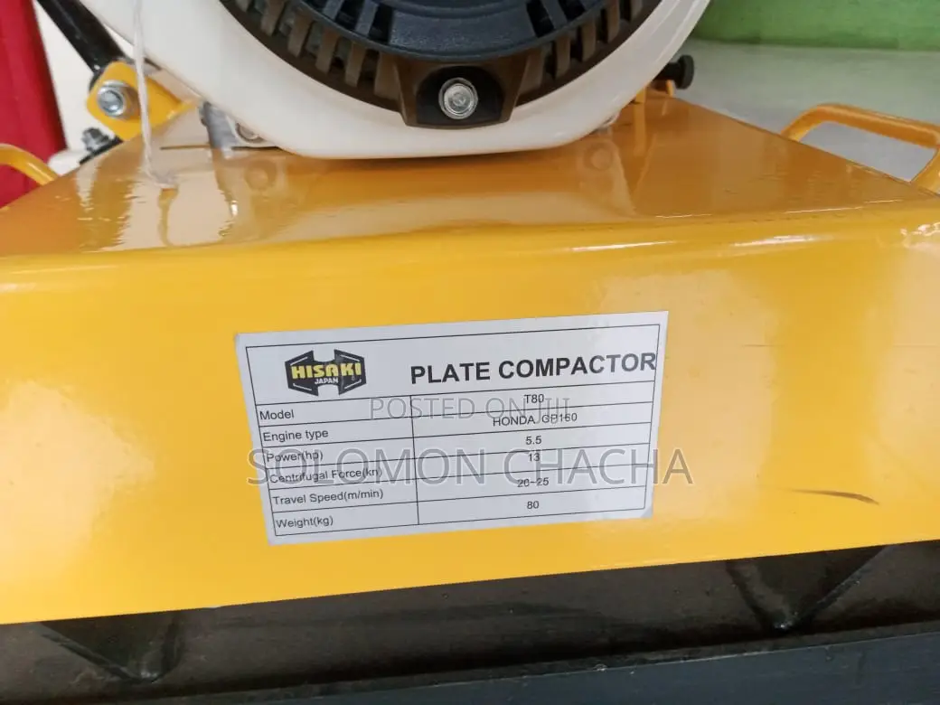 T80 Hisaki Japan Plate Compactor 80kgs With Honda Engine