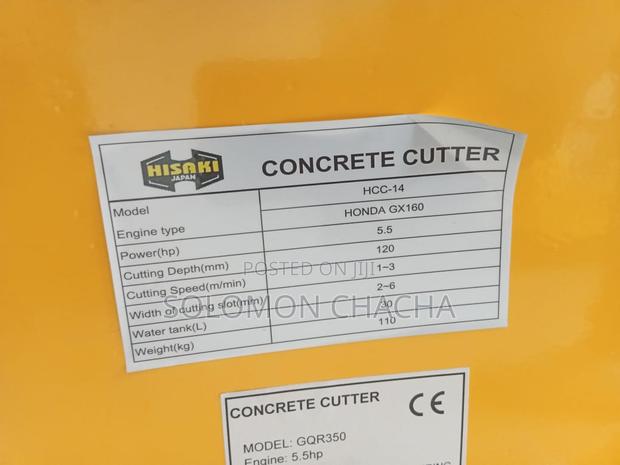 Hisaki Concrete Cutter 14" With a 5.5hp Honda Engine - thumbnail 2