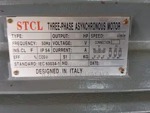 Stcl Italy 50hp 3 Phase High Speed Electric Motor