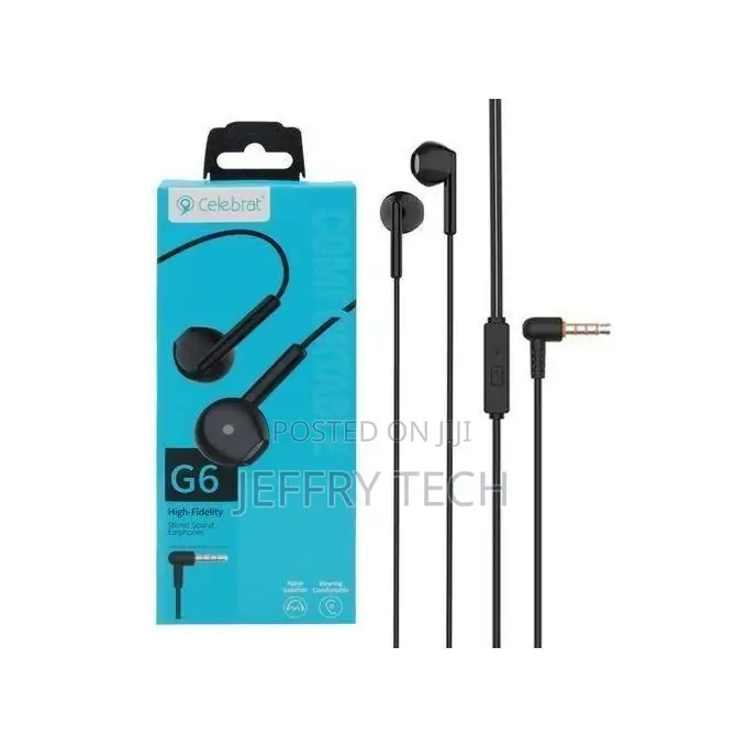 Celebrat G6 Wired Heavy Bass Earphones