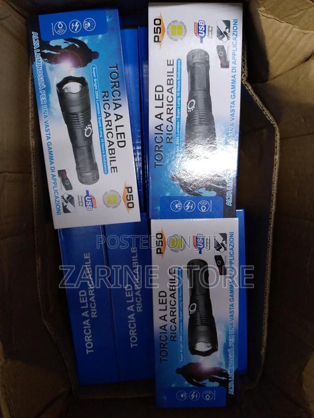 P50 Rechargeable Torch, Zooming Light 3 Different Lights - thumbnail 3